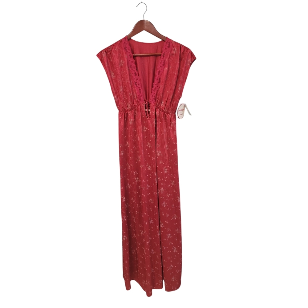 Vintage Tom Bezduda For Barad Union Made NWT Romatic‎ Lace Nightgown Size L
